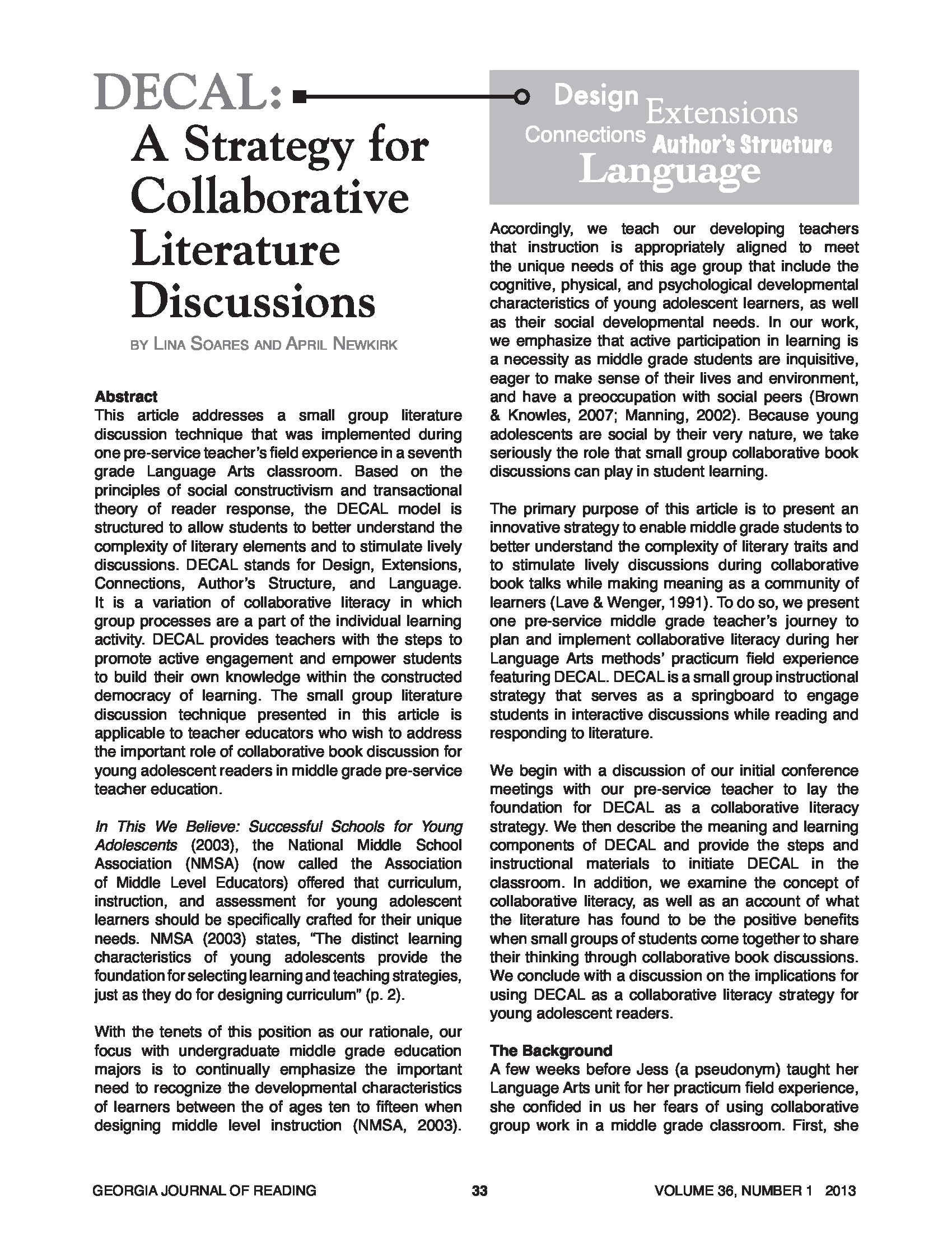 ECAL A Strategy for Collaborative Literature Discussions